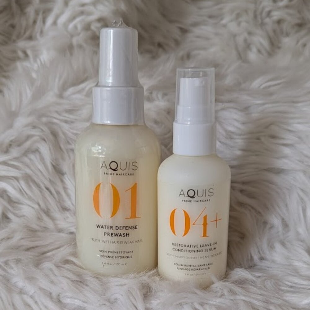 Aquis Bundle - Water Defense Prewash and Restorative Leave-In Conditioning Serum